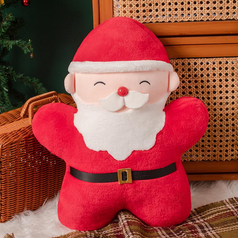 Gingerbread Man Pillow & Christmas Tree Cushion Set - Festive Holiday Decoration Gift for Kids
