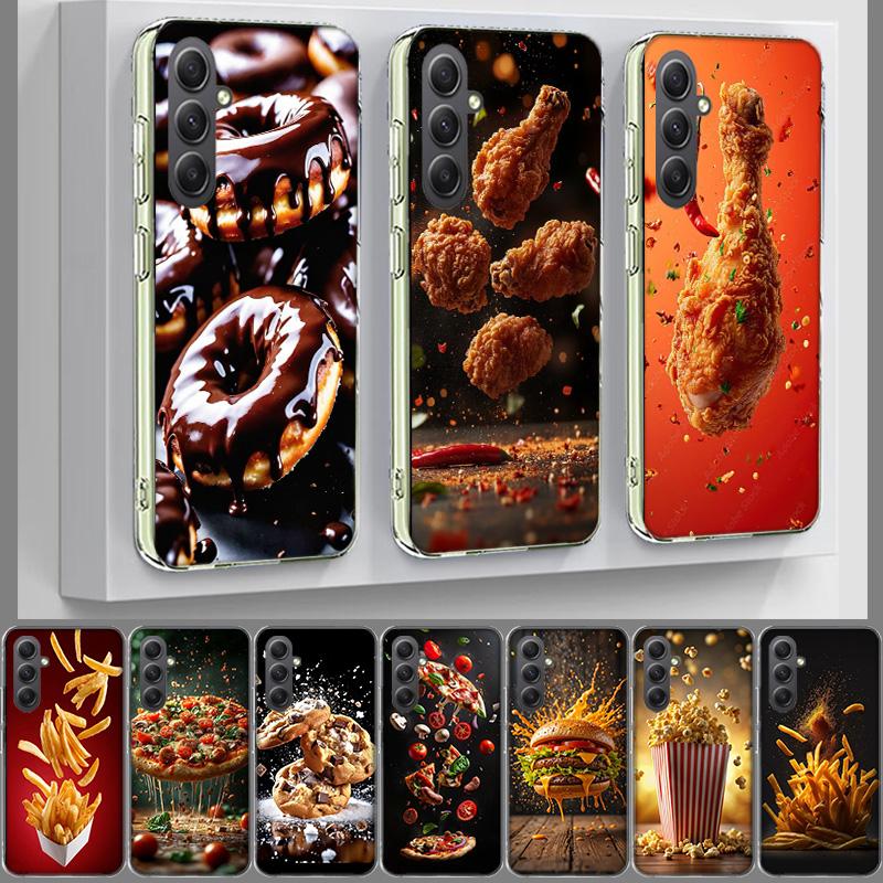 Food Fries Beer Cheese Sushi Cookie Phone Case for Samsung A17 A37 A57 A07 A16 A26 A36 A56 A06 A02S A12 A22 A32 A52S A04S A14 A2