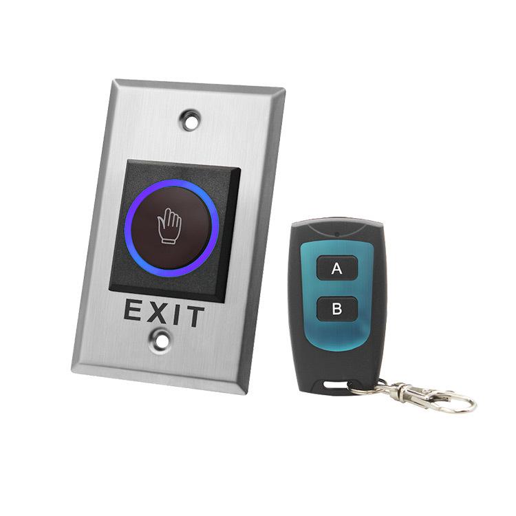 Brushed Stainless Steel Infrared Sensor Exit Switch - Concealed Mount, Contactless Button