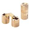 10Pcs Furniture Brass Concealed Hinges Cylindrical Hinges Small Barrels Hinges for Jewelry Keepsake Box Cabinet Door