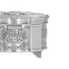 Vintage Jewelry Box, Zinc Alloy Soft Lining EmNaBossed Design   Polishing, with Sturdy   Trinket Box for Jewelry Storage Gifts