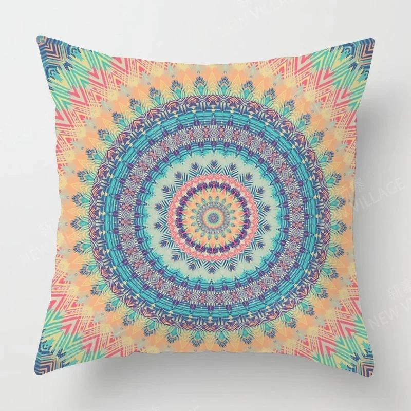 Fall Home Decor Autumn Living Room Throw Pillow Cover Sofa Boho Cushion Cover Mandala