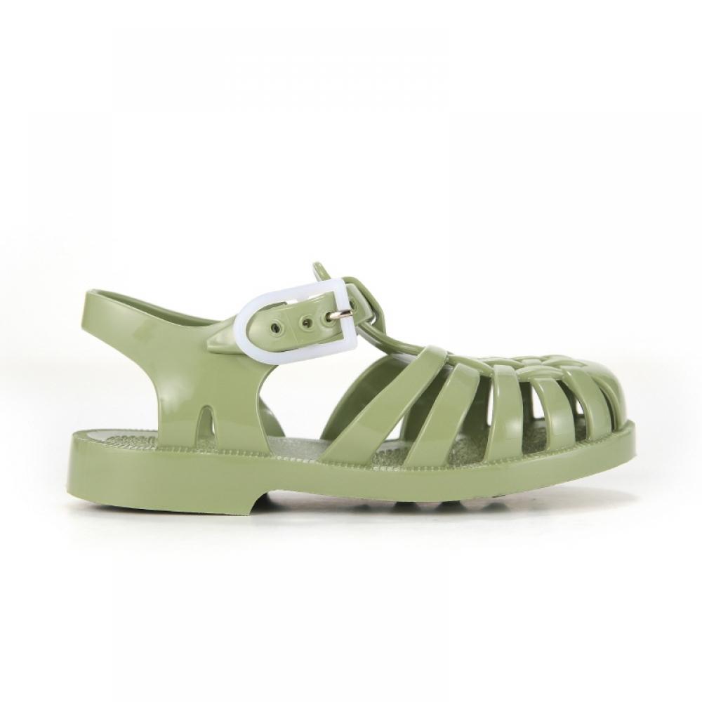 Meduse Sun 201 Olive Olive Green Kids Kids Jelly Shoes Sandals