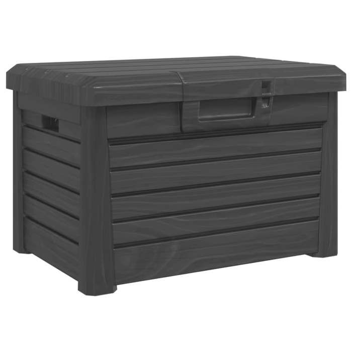 VidaXL Boîte à coussins d'extérieur anthracite polypropylène, conteneur à coussins, boîte à coussins de jardin, boîte, boîte 366600