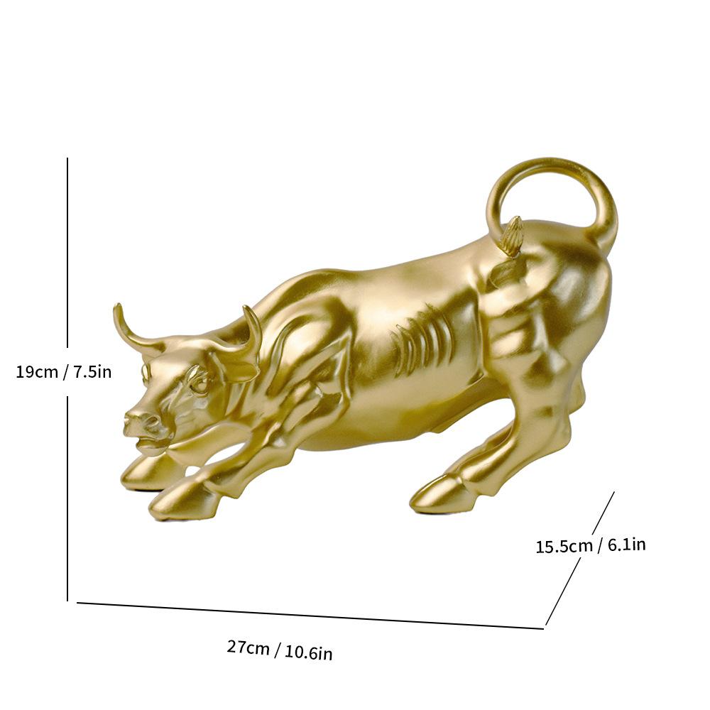 Jinniuwang City Wall Street Bullish Stock Market Lucky Decoration Living Room Office Ornament Opening Ornament Gift