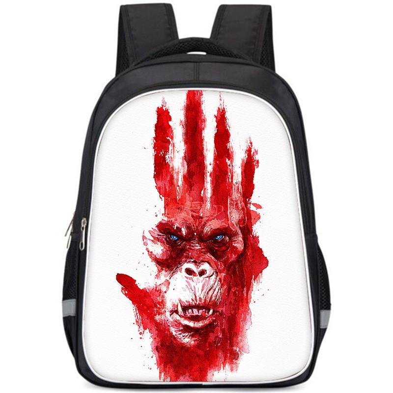 Godzilla Backpack Large Capacity School Bag With Movie Poster Print For Boys Nylon Material