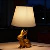 Elegant Rabbits Table Lamps with Retro Design Artistic Bedside Light for Bedroom Nightstand and Living Room Decorating