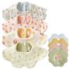 Baby Waterproof Set of Gauze Flower Petal for Girls and Solid Stylish Newborn Baby Baby Shower Gift [GoUseGo] Bibs, Double-Sided Reversible, 4,
