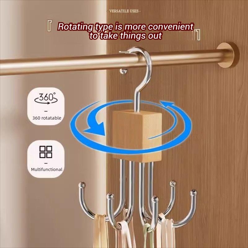 1-16pcs 360° Rotating Belt Hanger Durable Metal Organizer for Belts Scarves Ties Bra Home Dorm Storage Rack for Clothes Hangers Cup Holders 5