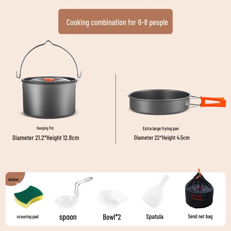 BinFu Outdoor Camping Cookware Set