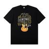 Camiseta Periférica com Padrão de Guitarra Elétrica Gibson 2025 Manga Curta Algodão Puro Banda de Rock Músico Traje de Performance