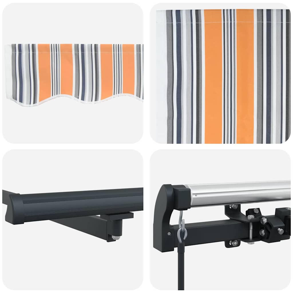 Retractable Awning Multicolor 400 X 350 Cm