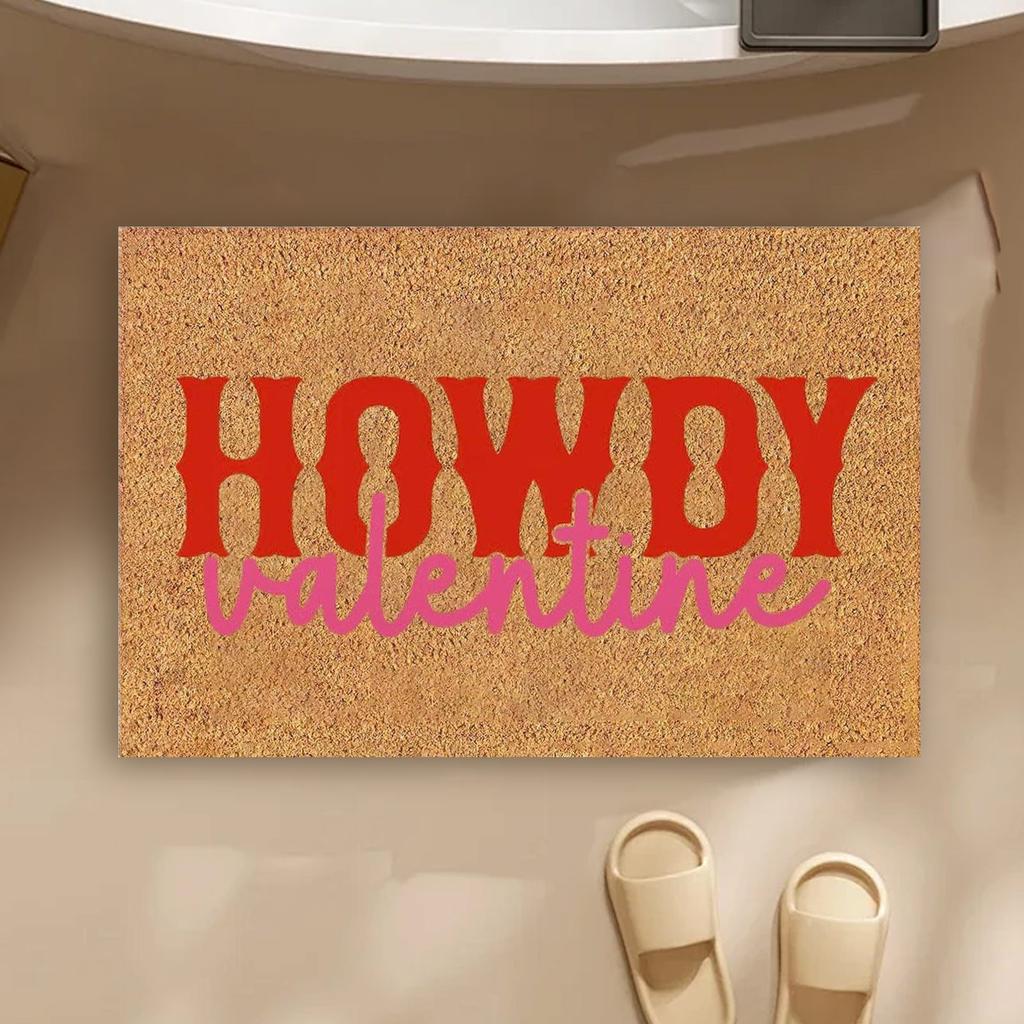 Valentine's Day Imitation Floor Mats Home Porch Entrance Door Mats Bathroom Foot Mats