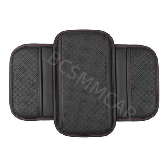 Leather Car Armrest Box Cover Protector Seat Armrest Cushion Pad With Pocket