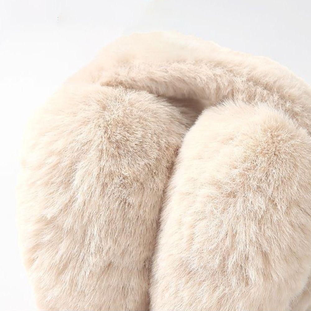 Portable Plush Earmuffs Winter Warm Ear Warmer Outdoor Faux Fur Ear-Muffs  For Women Man