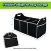 Car Trunk Organizer, Portable Foldable Waterproof Auto Storage Bag With 3 Compartments, Collapsible Cargo Trunk Groceries Organizer, Car Accessories