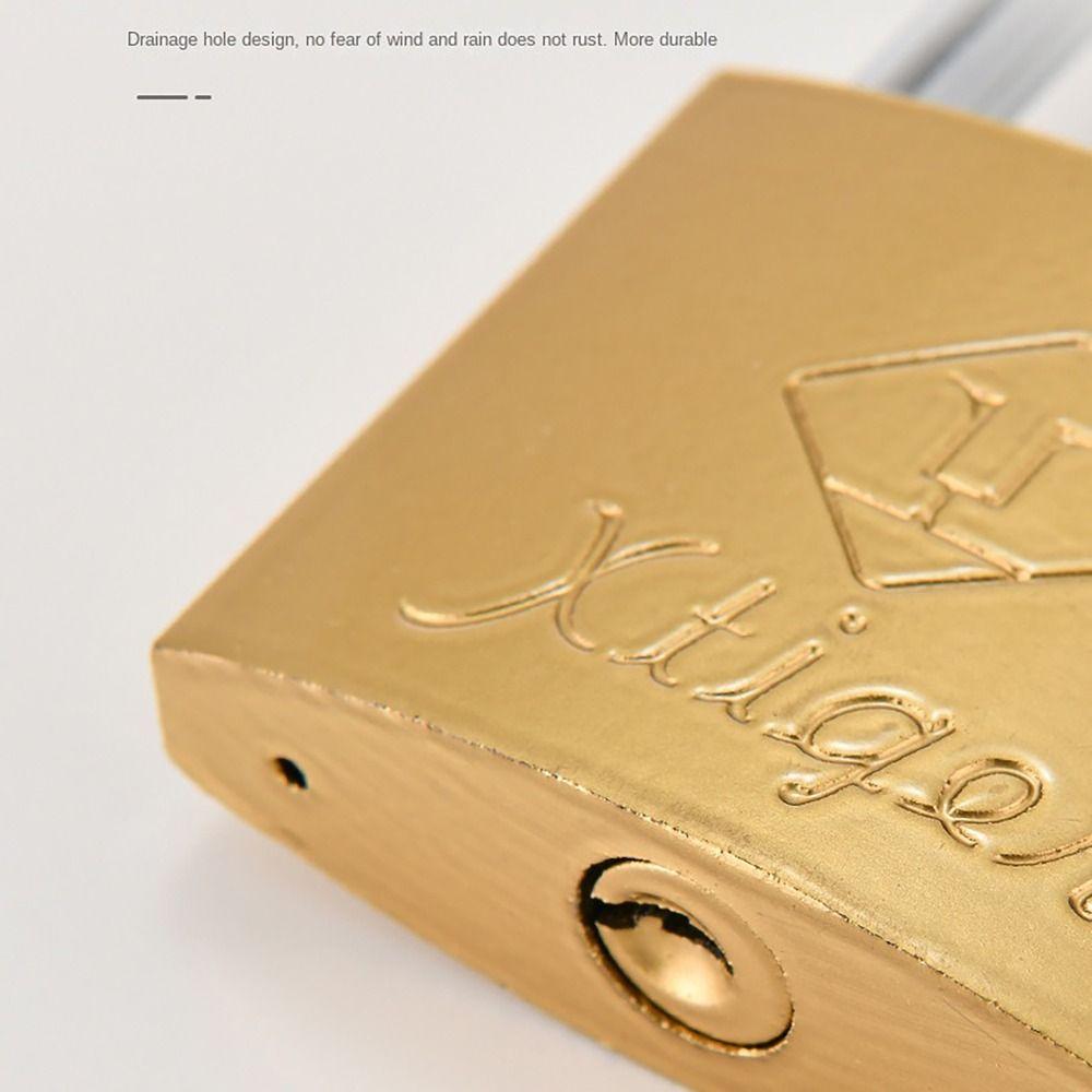 with 3 Keys Copper Lock Anti-theft Student Household Lock Brass Padlock  for Travel Suitcase