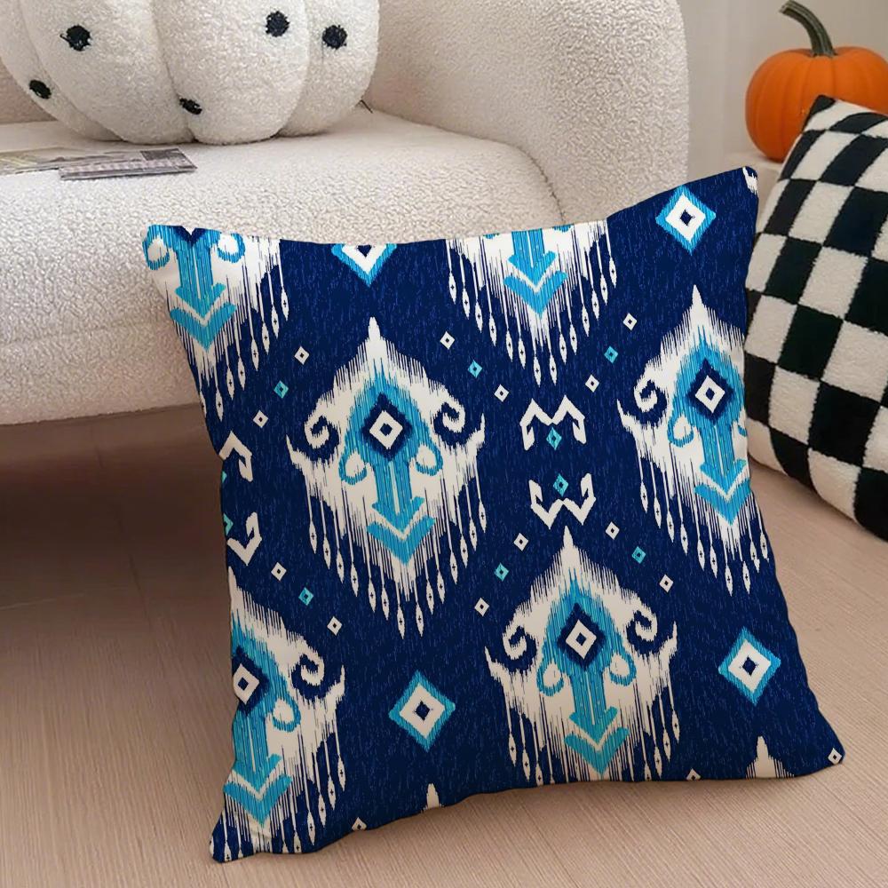 Russianstyle pattern Cushion Cover Throw Pillow Cover Hidden Button Durable Polyester Chair Cushion