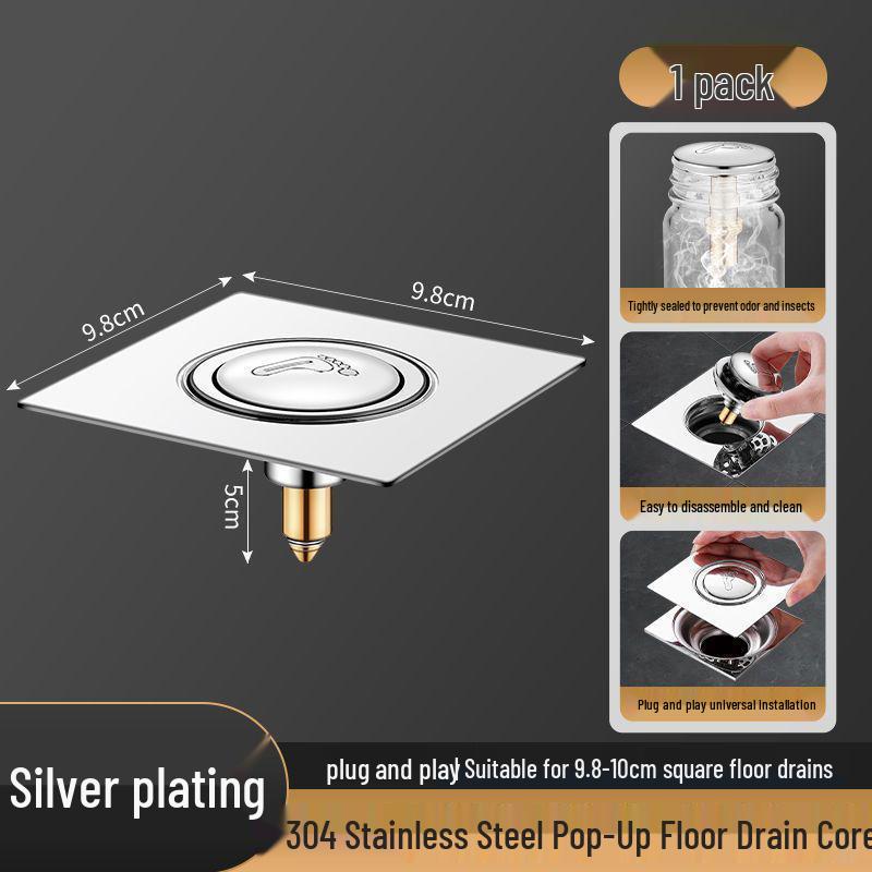 Universal Anti-odor Bathroom Floor Drain Seal - Foot-Operated