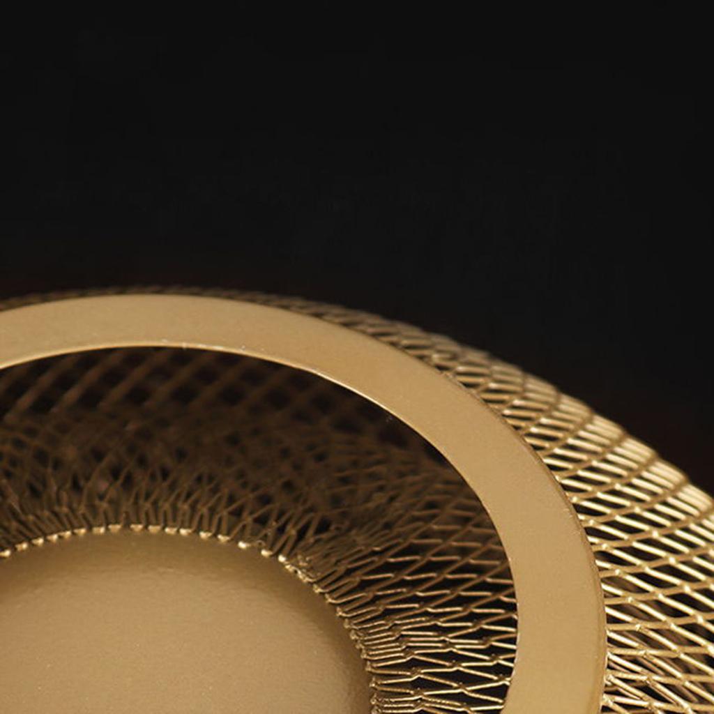 Metal Wire Fruit Basket Mesh Design Open Weave Storage Bowl for Kitchen Dining Table Countertop Use Durable Construction