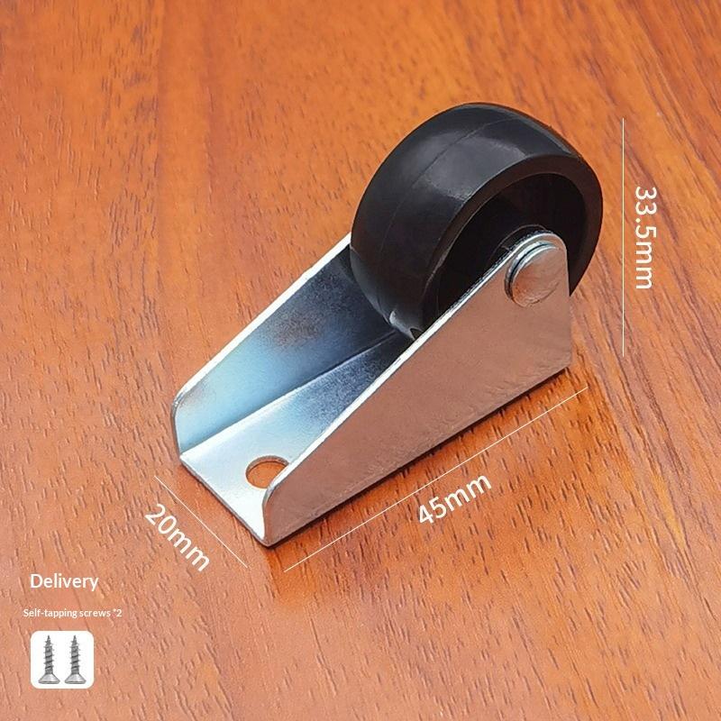4Pcs Solid Fixed Caster Wheels Wear Resistant Movable Directional Rollers for Warehouse Trolleys Storage Shelves Household Furniture