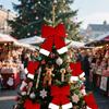 3D Velvet Bowknot Hanging Pendant S/M/L Wine Red Bowknot  Christmas Tree Decoration