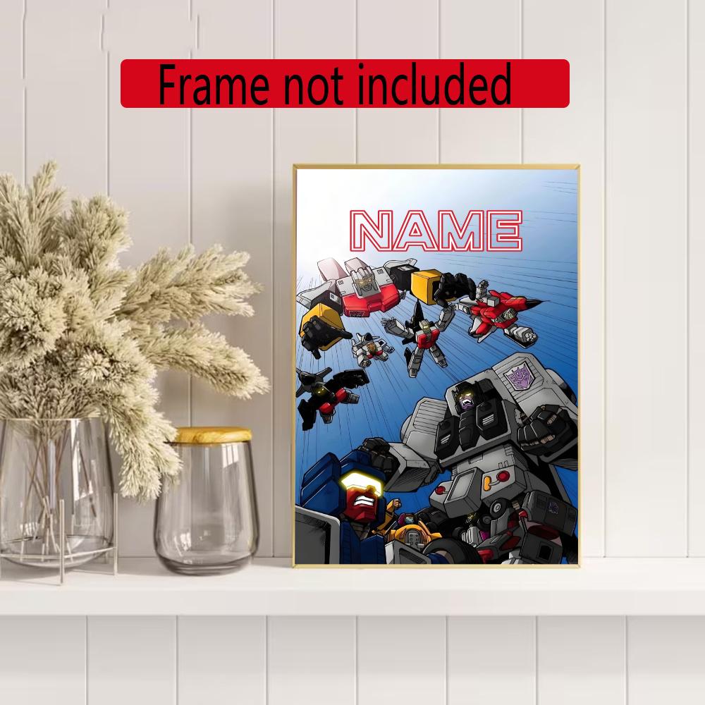 Love Transformers Customize Your Name Diamond Painting Round Diamond Diy Frameless Holiday Artwork Suitable For Home Office Wall Decoration