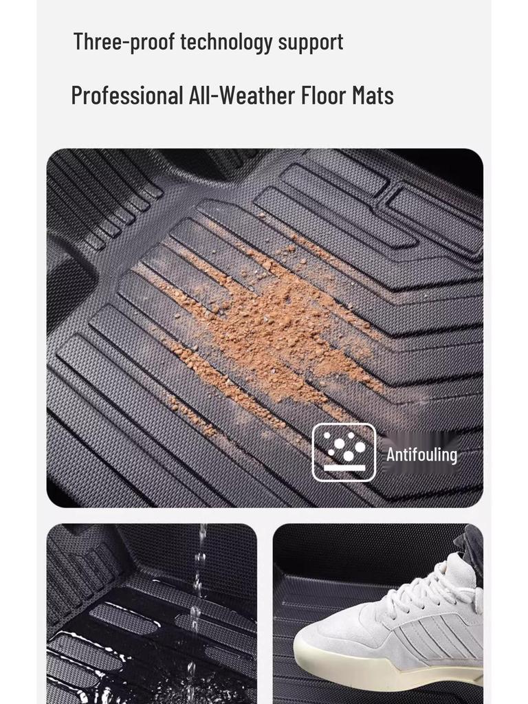 Waterproof TPE Car Floor Mats for Pentium B30 (2016-2018), One-Piece Molded with Door Sill Coverage