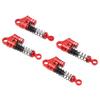 4pcs RC Shock Absorbers Red Aluminum Alloy High Elastic Spring Metal Shock Absorbers for Scx24 for