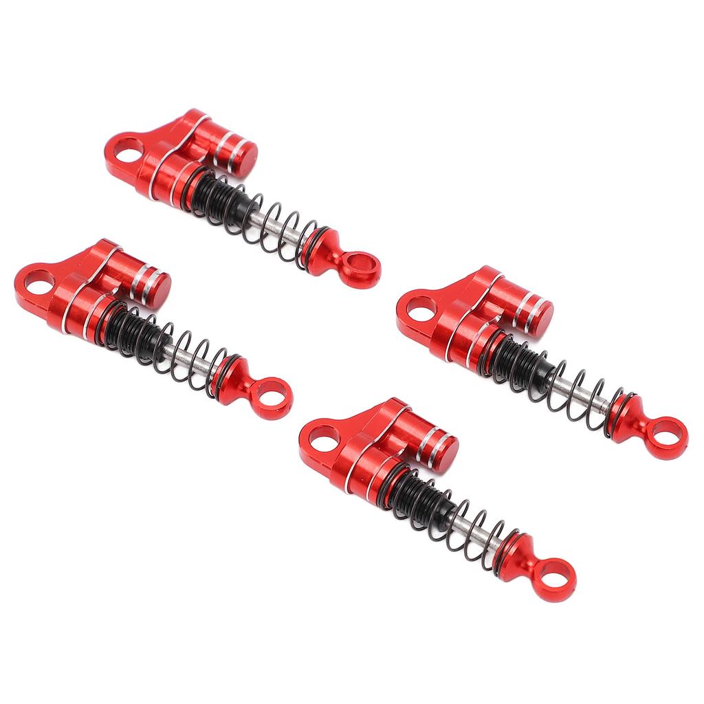 4pcs RC Shock Absorbers Red Aluminum Alloy High Elastic Spring Metal Shock Absorbers for Scx24 for
