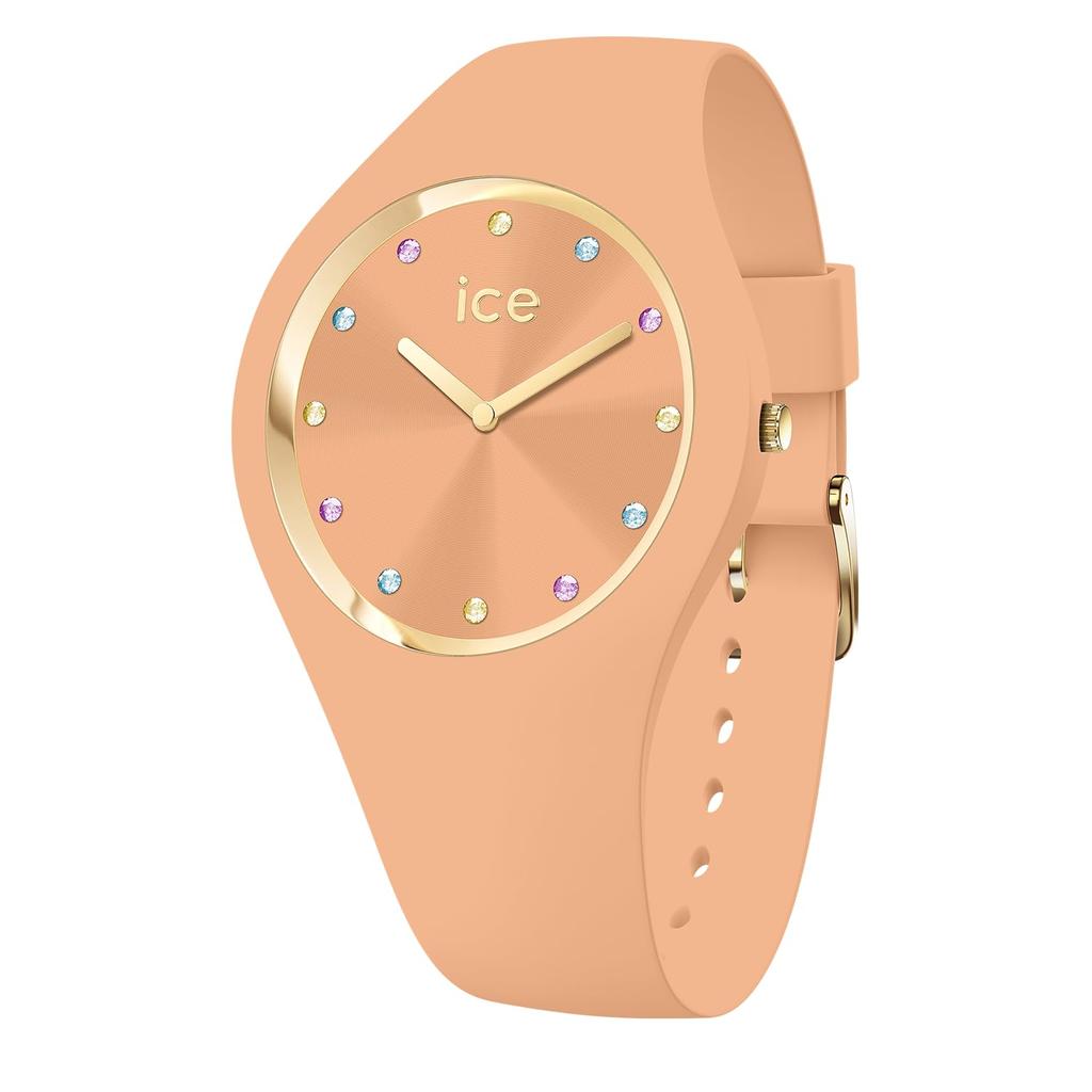 ICE WATCH ICE cosmos Apricot 37mm Watch with Silicone and Rubber Strap Officially Imported (Small Plus) Women's (Product Code 022362) -