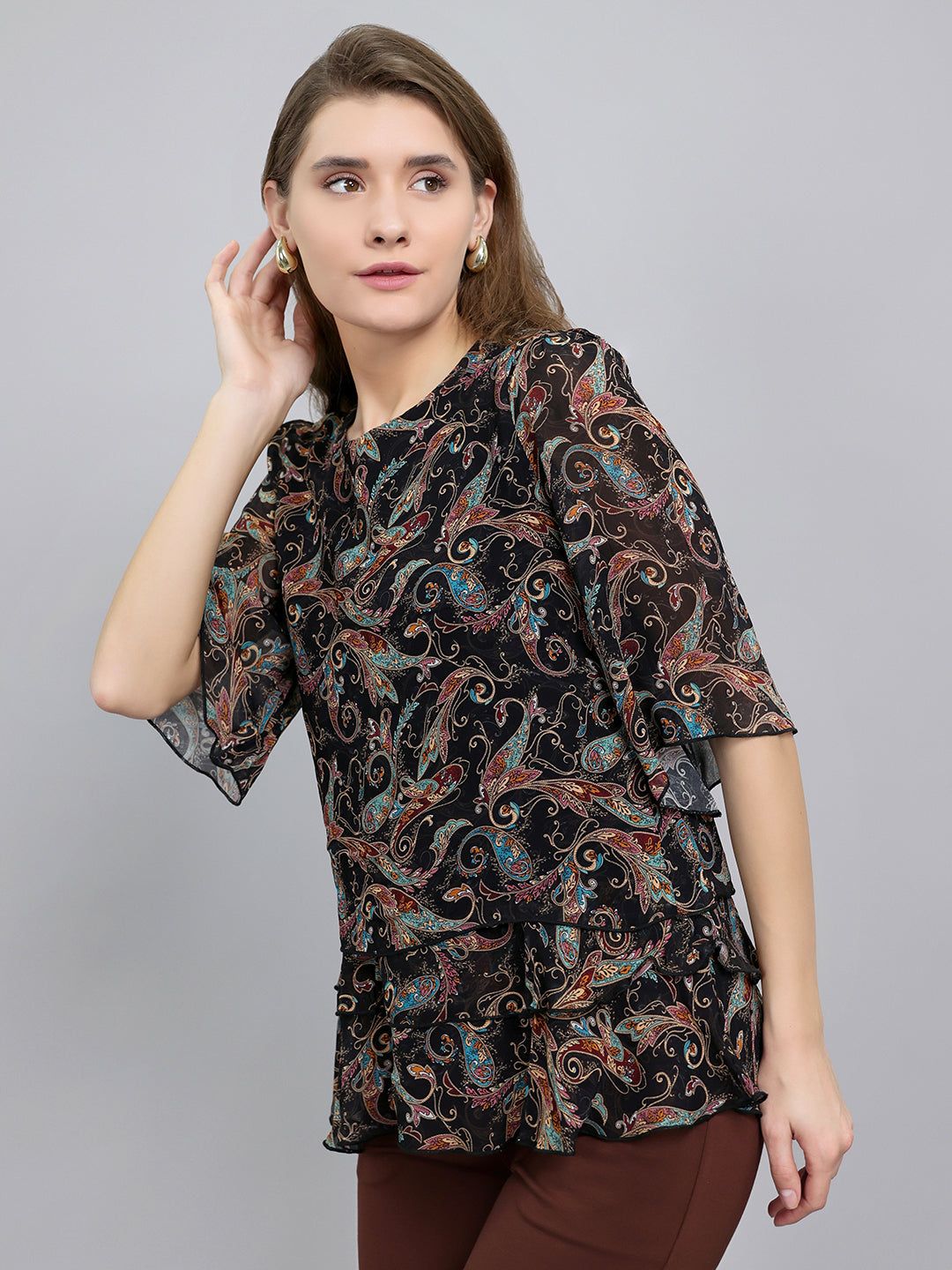Monte Carlo Women Regular Fit Black Top 3XL чёрный