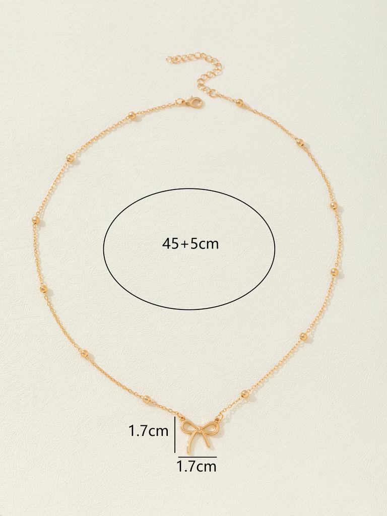 Sweet Cute Pendant Necklace Bow Fashion Women Jewelry  Unique