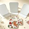 Santa Claus Deer Folding Christmas Makeup Vanity Mirror