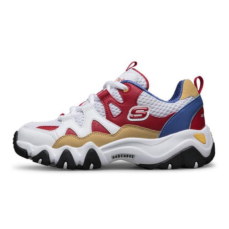 Skechers Удобные Универсальные Низкие Повседневные Кроссовки Детские Белый Мультиколор 98882L-WMLT 37