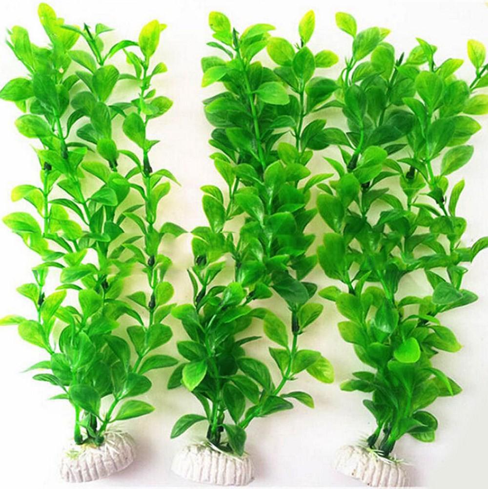 Aquarium Decoration: 26cm Plastic Green Grass Fake Water Plants