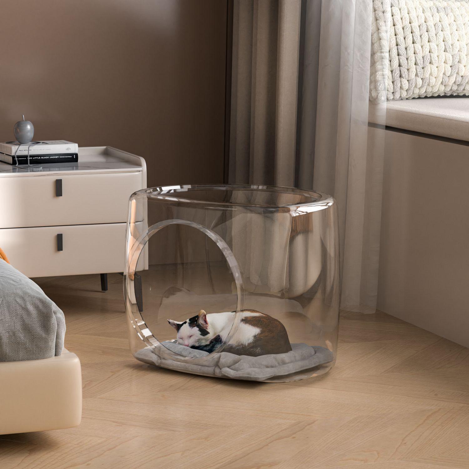Space Cabin Cat Nest Four Seasons Universal Transparent Spherical Cat House Internet Celebrity Villa Cat House Cat Bed Pet Nest