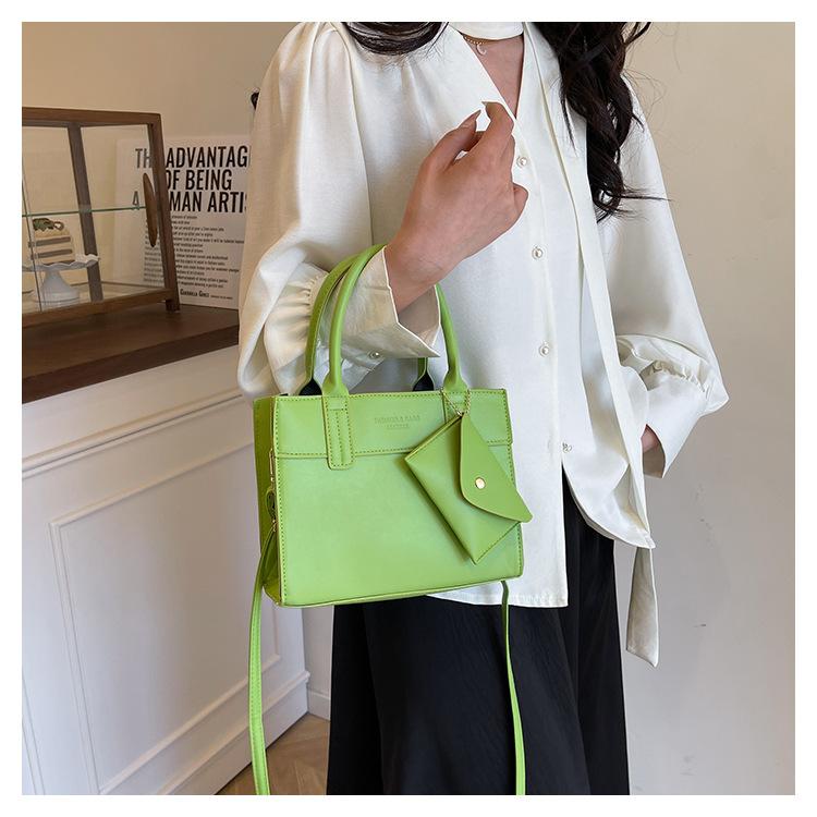 Simple Contrast Color Casual Commuting Large Capacity Fashion Design Crossbody Handbag Small Square Bag For Women
