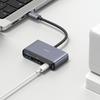 Usams Adapter Hub 4W1 2Xusb 2.0/Usb 3.0/Usb-C Szary/Dark Grey Sj627Hub01 (Us-Sj627)
