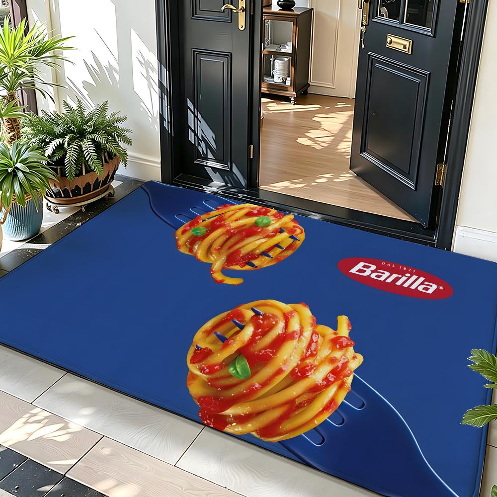 Dywanik podłogowy Food B-Barilla Miękki flanelowy wycieraczka przed drzwi antypoślizgowa chłonna dywanik do łazienki sypialni