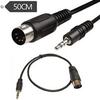AKNPMHT DIN MIDI Plug to TRS Stereo Male Jack Stereo Audio for Electronic Instrument Signal Output 5-Pin DIN-Male Cable, 5-Pin 3.5mm (1/8in) Cable,