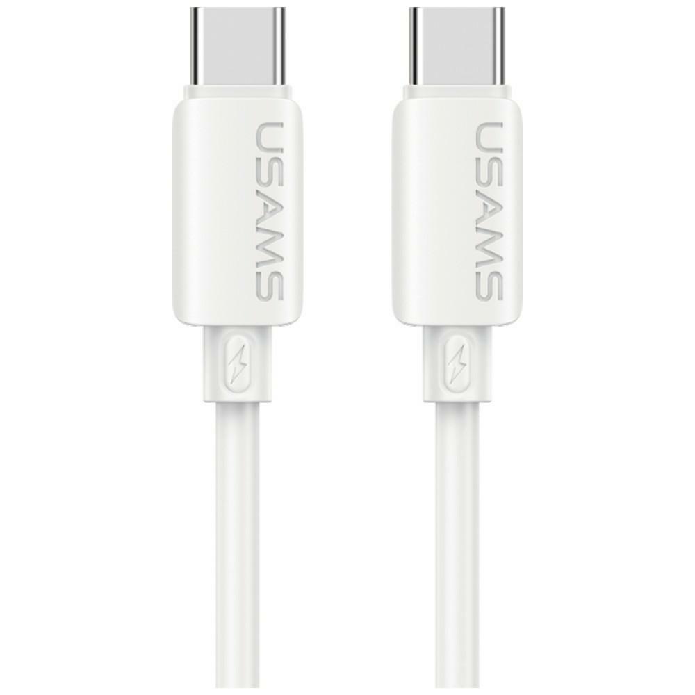 USAMS U98 60W 3A Silicone Fast Charging USB-C to USB-C Cable White
