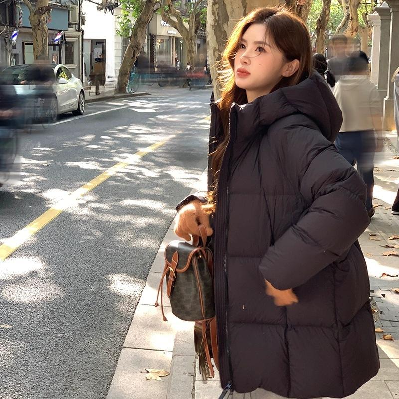 

Autumn and Winter Down and Cotton Jackets, Women s Long Cotton Jackets, Hooded Casual Cotton Jackets, Bread Jackets, Outerwear XL