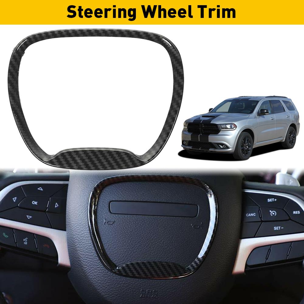 Car Steering Wheel Frame Trim Cover for Dodge Charger Challenger Durango 2015 2016 2017 2018 2019 2021 2022 Jeep Grand Cherokee