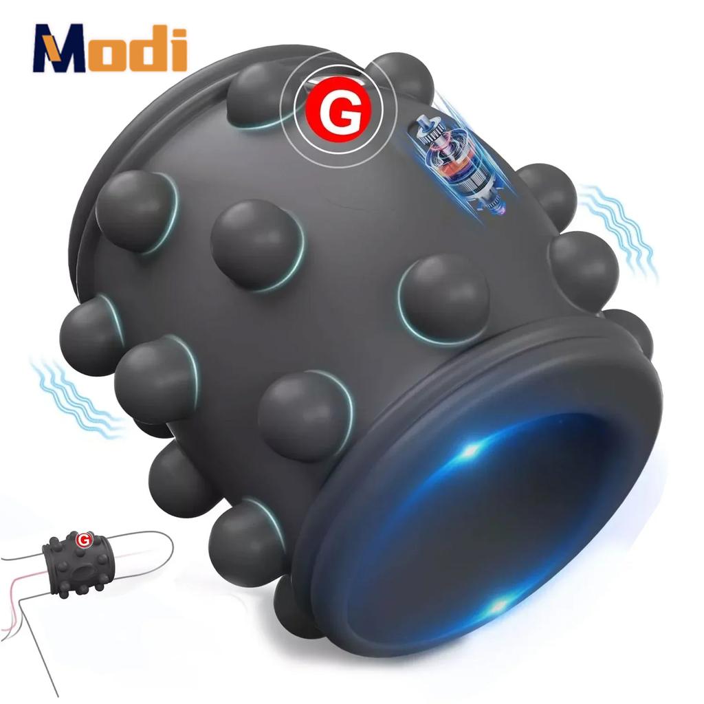 Male Vibrating Penis Sleeve Extender Cock Ring G-Spot Vibrator Vagina Massager Adult Sex Toys For Men Erection Women Couple