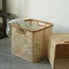 Hollow Grid Basket Rattan Organizer Baskets Multifunction Clothes Storage Basket Luxury Toy Woven Baskets Home Organization