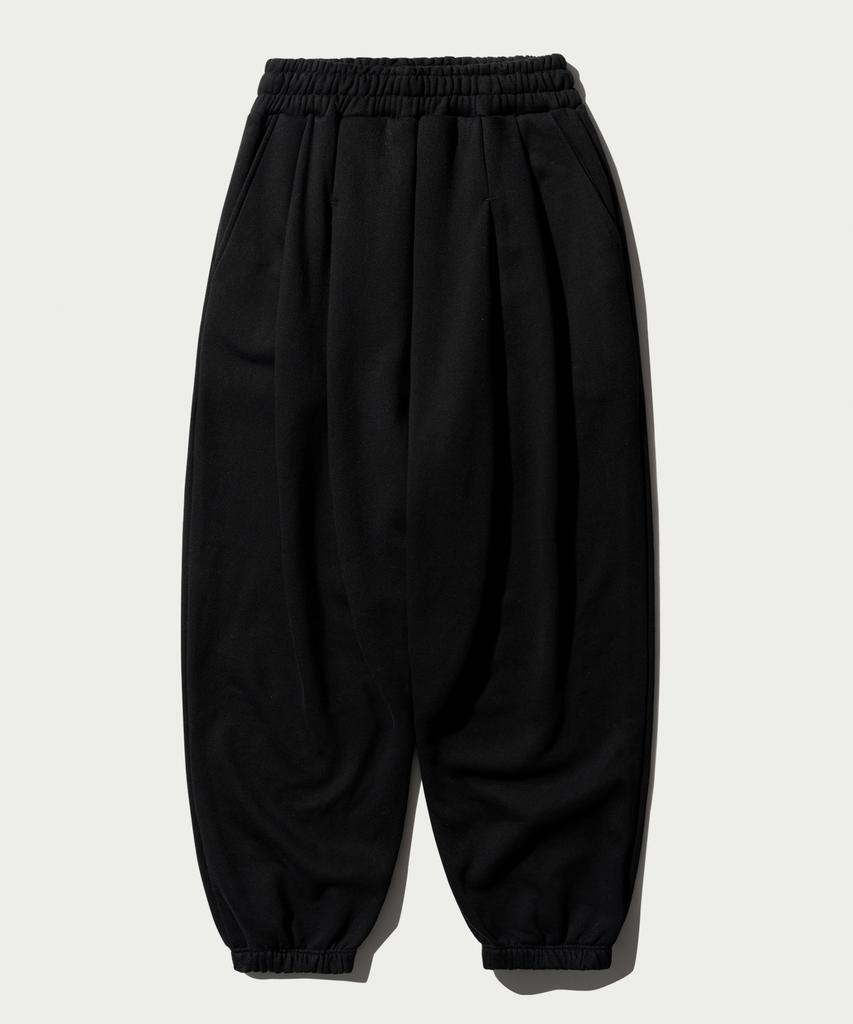 PUNCHLINE From Over Double-Tuck Balloon Sweatpants Black Nslp9185