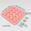 Porous Round Candy Chocolate Silicone Mold With Lid DIY Fondant Pudding Ice Cube Mould Valentine's Day Party Wedding Cake Decor&