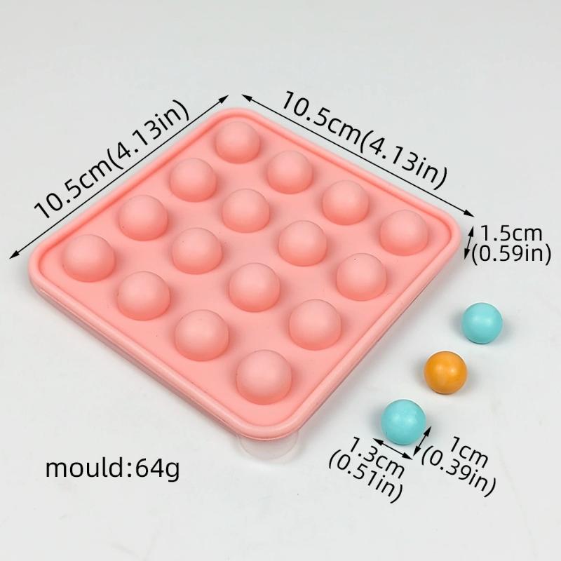 Porous Round Candy Chocolate Silicone Mold With Lid DIY Fondant Pudding Ice Cube Mould Valentine's Day Party Wedding Cake Decor&