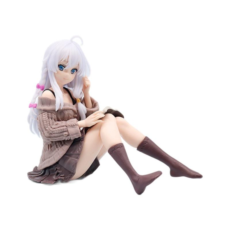Journey Elaina Anime Figure Knitted Dress Witch Elaina Action Figure Pvc Collection Model Doll Toys for Christmas Gifts